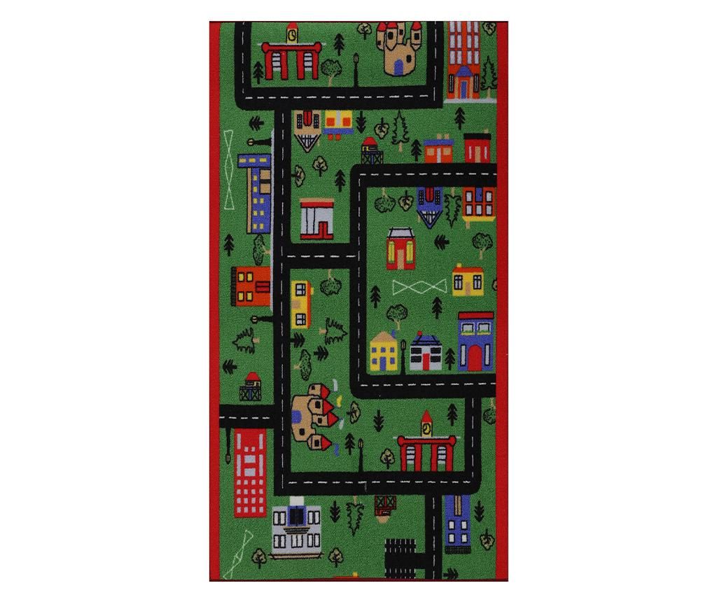 Covor de joaca Town 80×150 cm – Confetti, Verde Confetti